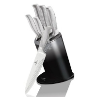 Berlinger Haus - Knife Set With Stand - Silver Grey Photo