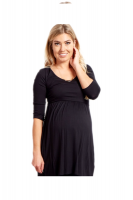 Absolute Maternity Three Quarter Sleeve Top - Black Photo