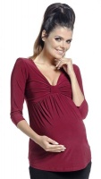 Absolute Maternity Vanessa Tab Top - Berry Photo