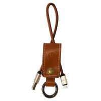 Young Pioneer Keyring Lightning USB Cable - Brown Photo
