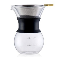 Glass Coffee Maker With Stainless Steel Filter 200ml Photo