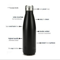 Insulated Double Wall Vacuum Stainless Steel Water Bottle - 500ml Photo