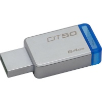 Kingston 64GB USB 3.0 DataTraveler - Metal/Blue Photo