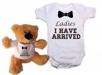 Qtees Africa Ladies I Have Arrived Baby Grow & Teddy Combo Photo