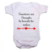 Qtees Africa Sometimes Our Strengths Lie Beneath The Surface Baby Grow & Teddy Combo Photo