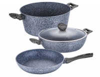 Berlinger Haus 4-Piece Marble Coating Forest Line Cookware Set - Smoked Wood Photo