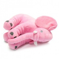 Totland Elephant Pillow Short Plush - Pink Photo