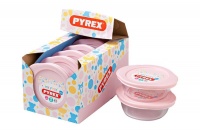 Pyrex - 350ml My First Glass Round Dish With Lid - Baby Pink Photo