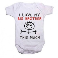 Brother Qtees Africa I Love My Big This Much Short Sleeve Unisex Baby Grow Photo