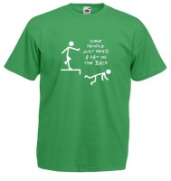 Qtees Africa Some People Just Need A Pat On The Back Green Mens T-Shirt Photo