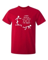 Qtees Africa Some People Just Need A Pat On The Back Red Mens T-Shirt Photo