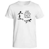 Qtees Africa Some People Just Need A Pat On The Back White Mens T-Shirt Photo