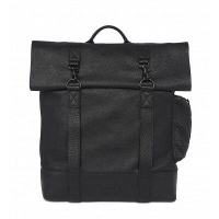 Decoded 15" Leather Laptop Backpack - Black Photo