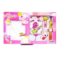 Ideal Toy Electronic Doctor Set Pink With Uniform 8 Piece Photo