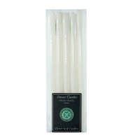 Clover Leaf Candles - 30cm Dinner Candles Tapered - White Photo