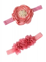 Croshka Designs Set of Two Flower Headbands in Dusty Pink Photo