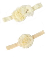 Croshka Designs Set of Two Flower Headbands in Ivory Photo