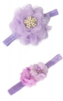 Croshka Designs Set of Two Flower Headbands in Purple Photo