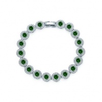 Civetta Spark Miki Bracelet with Emerald Swarovski Crystal Rhodium Plated Photo