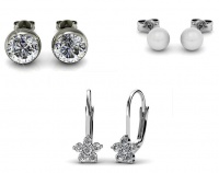 Destiny Angelis 3 Pair Earring Set with Swarovski Crystals Photo