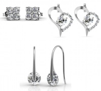 Destiny Ella 3 Pair Earring Set with Swarovski Crystals Photo