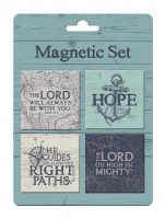 Christian Art Gifts Magnet Set of 4 the Lord Will Photo