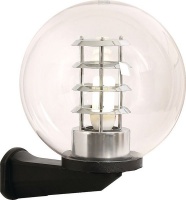 Bright Star Lighting - Outdoor PVC Lantern with Louvre and Clear Ball - Black Photo