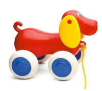 Viking Toys Pull Along Dog - Red Photo