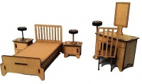 Puzzl3D Toys Barbratzbie Doll Furniture Puzzle - Single Bedroom Set Photo