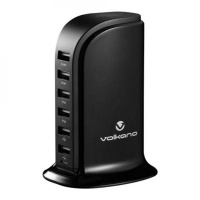 Volkano 6 Port USB Wall Charger - Black Photo