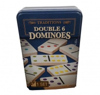 Traditions Tradition Games Double 6 Dominoes in Tin Photo