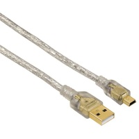 Hama Double Shielded 0.75m Mini USB Cable - Transparent Photo