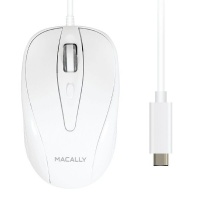 Macally USB-C Wired Optical Mouse - White Photo
