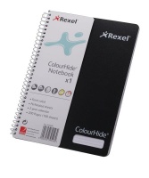 Rexel: A5 Feint Ruled Perforated Notebook - Black Photo