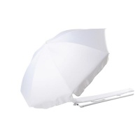 Alice Umbrellas 1.8M Beach Umbrella With Carry Bag - White Photo