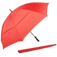 Alice Umbrellas Double Layer Windproof Fibreglass Golf - Red Photo