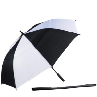 Alice Umbrellas Auto Open Windproof Fibreglass Golf - Navy/White Photo
