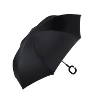 Alice Umbrellas Trendy Inside Out Reversible - Black/Royal Photo