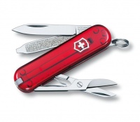 Victorinox Classic SD Swissarmy Knife - Red Transparent Photo