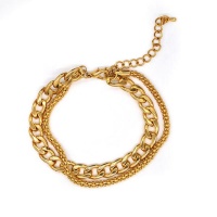 Bella Bella Yellow Gold Plated Popcorn Chain Photo