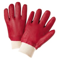 Dromex PVC Knitted Wrist Glove - Red Photo