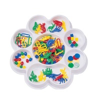 EDX Education Sorting Tray White Floral 37cm Photo