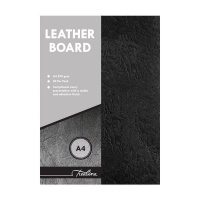 A4 270gsm Leather Grain Board Black - Pack of 50 Photo