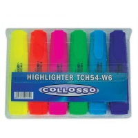 Collosso Highlighters Chisel Tip - Wallet of 6 Photo