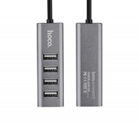 Hoco HB1 4 Port USB HUB Line Machine Expansion - Tarnish Photo