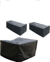 Patio Solution Covers - Couch Covers Combo no.7 Twinpack & Armchair in Ripstop UV - Taupe Photo