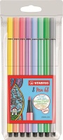 Stabilo: Stabilo Pastel Pen 68 Fibre Tip - Assorted Wallet of 8 Photo