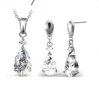 Destiny Anne Crystal Drop Necklace & Earring Set with Swarovski Crystals Photo
