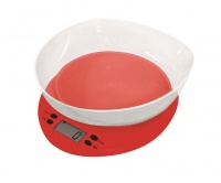 Casa - Plastic Kitchen Scale - With Bowl - Fresco Red Photo