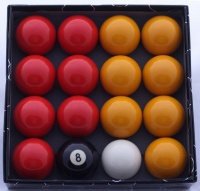 Star D Pool Balls 2" Set - Yellow/Red Photo